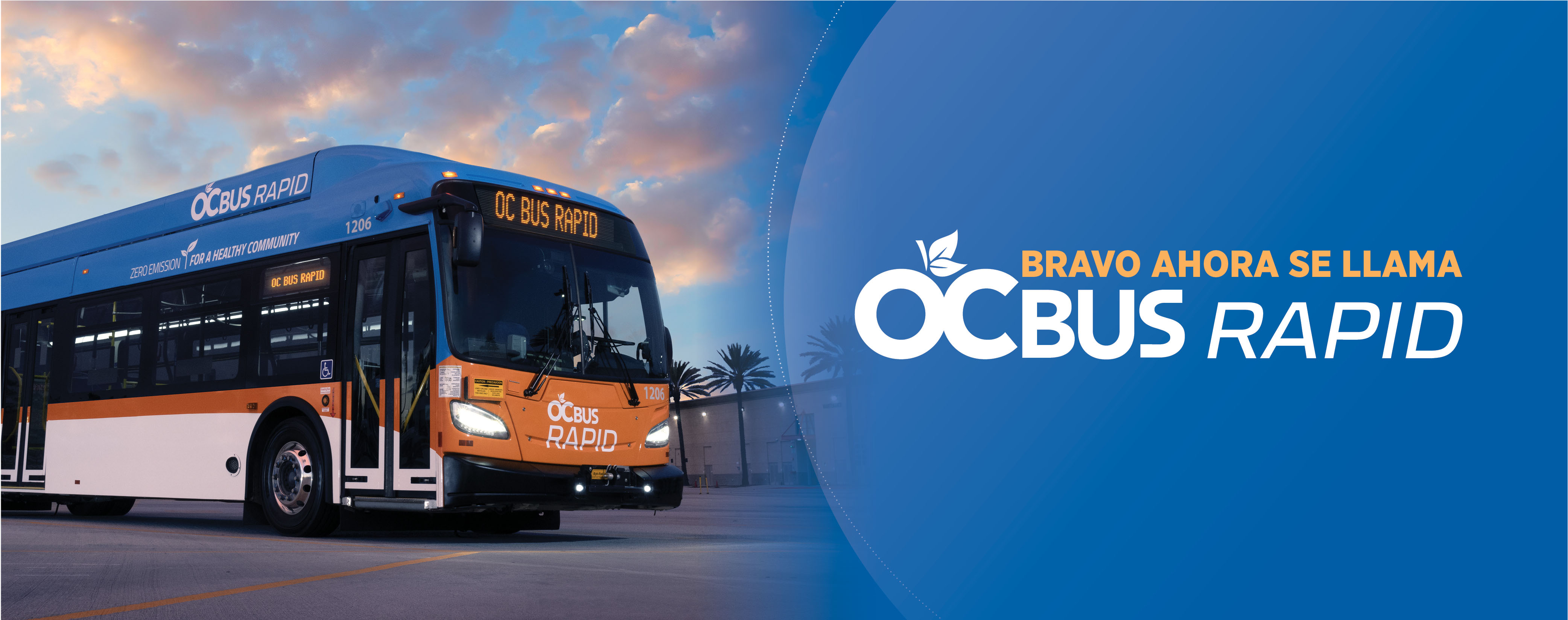 OC Bus Rapid Service Header Spanish