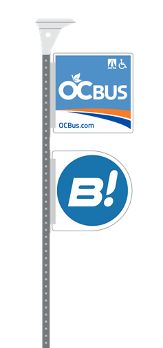 Route bus stop sign