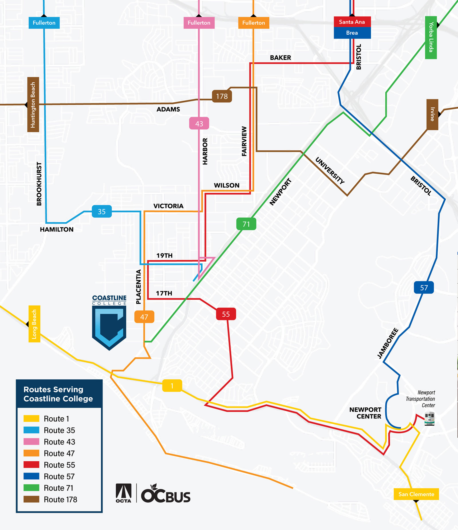 Bus Route service map