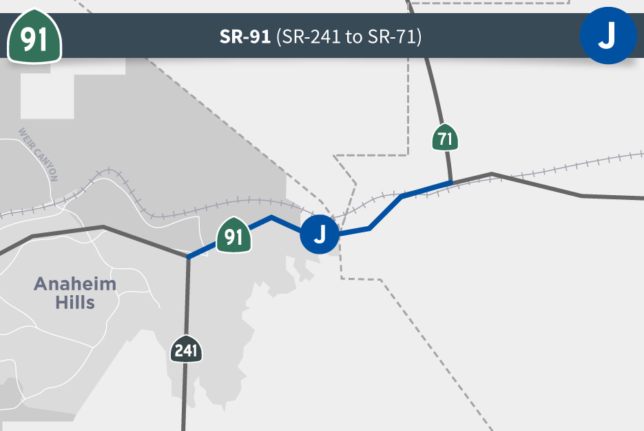 SR-91 (SR-241 to SR-71) Map