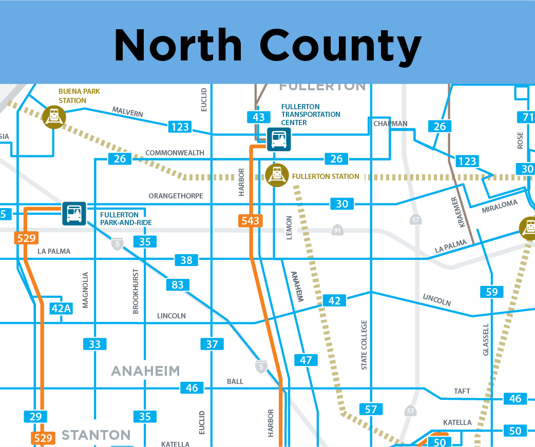 Santa Ana Map, Orange County, CA (3 Versions: Full, North & South) – Otto  Maps