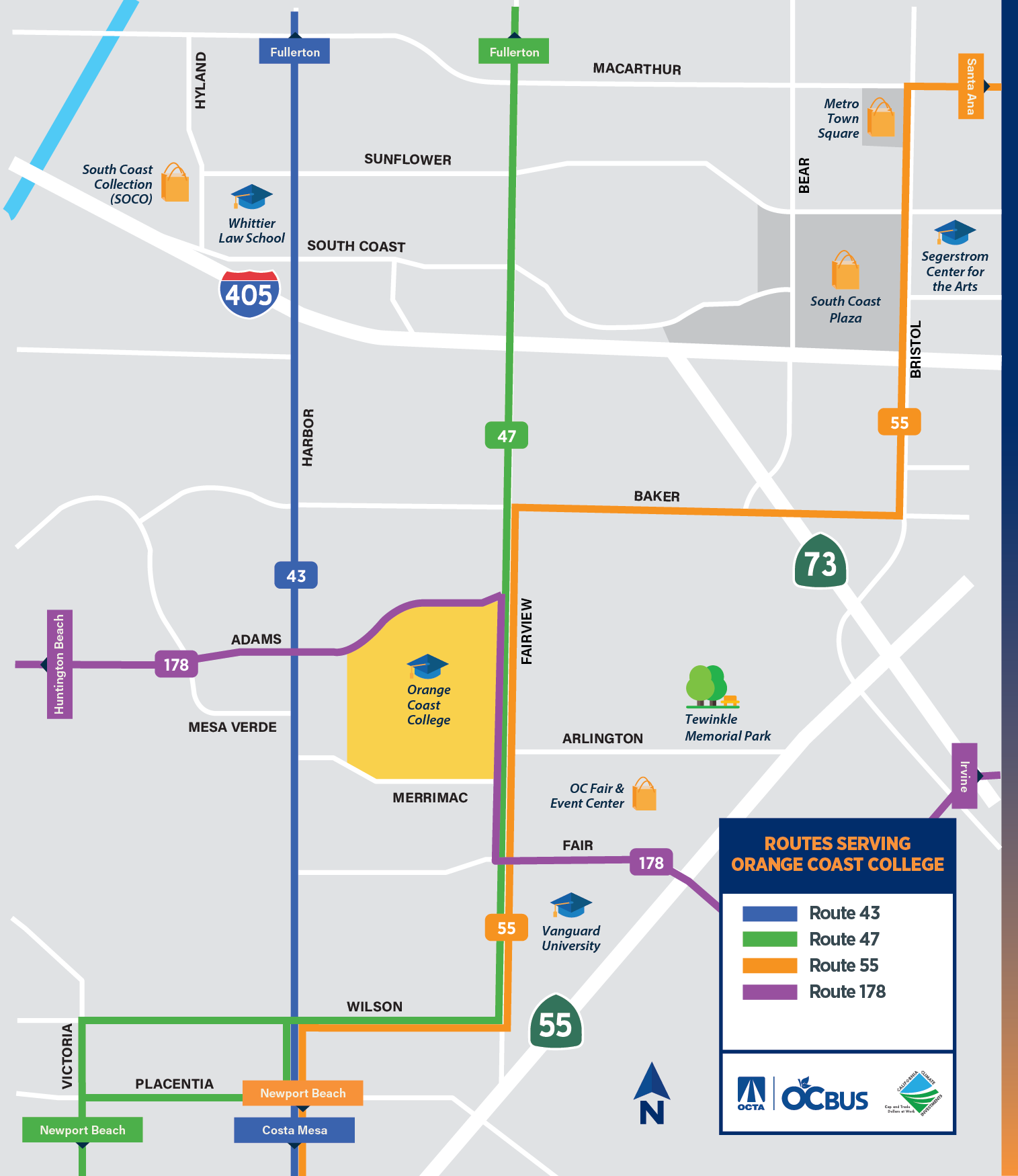 Bus Route service map