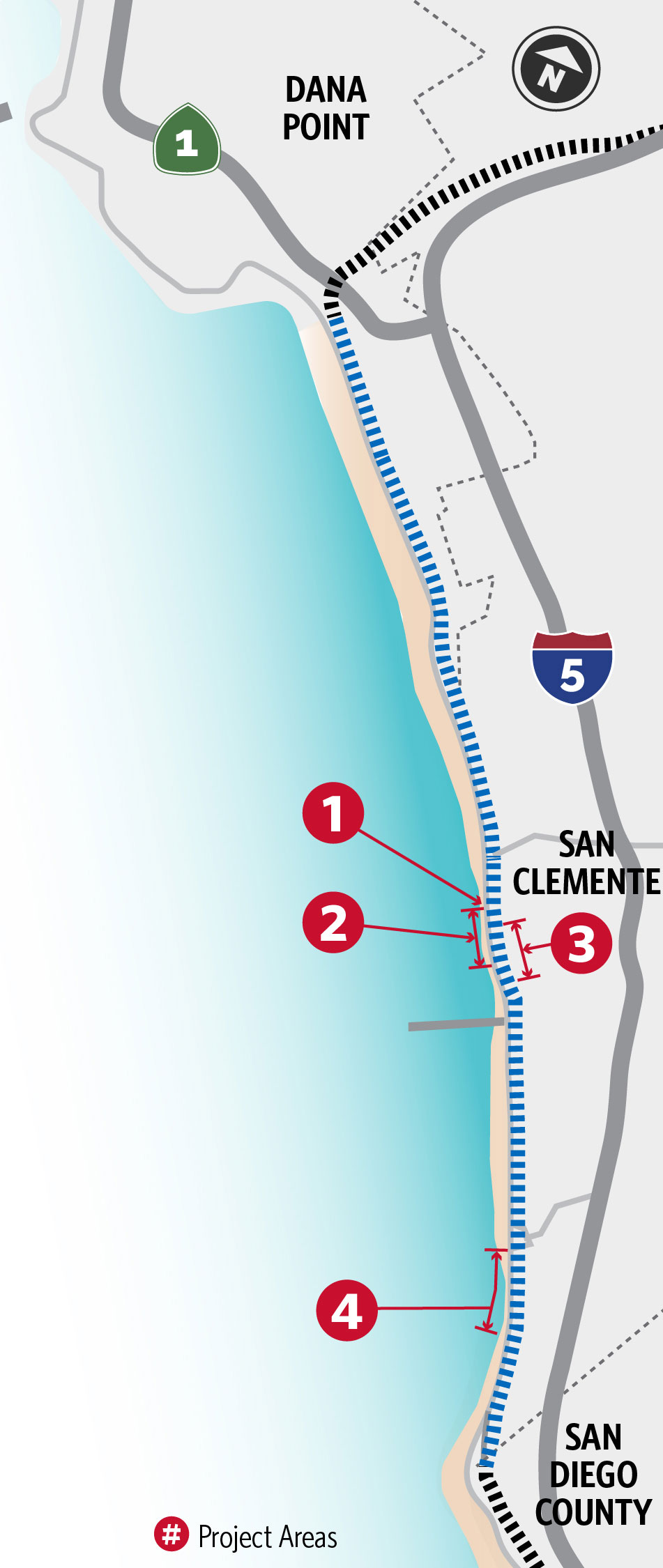 coastal rail emergency projects map
