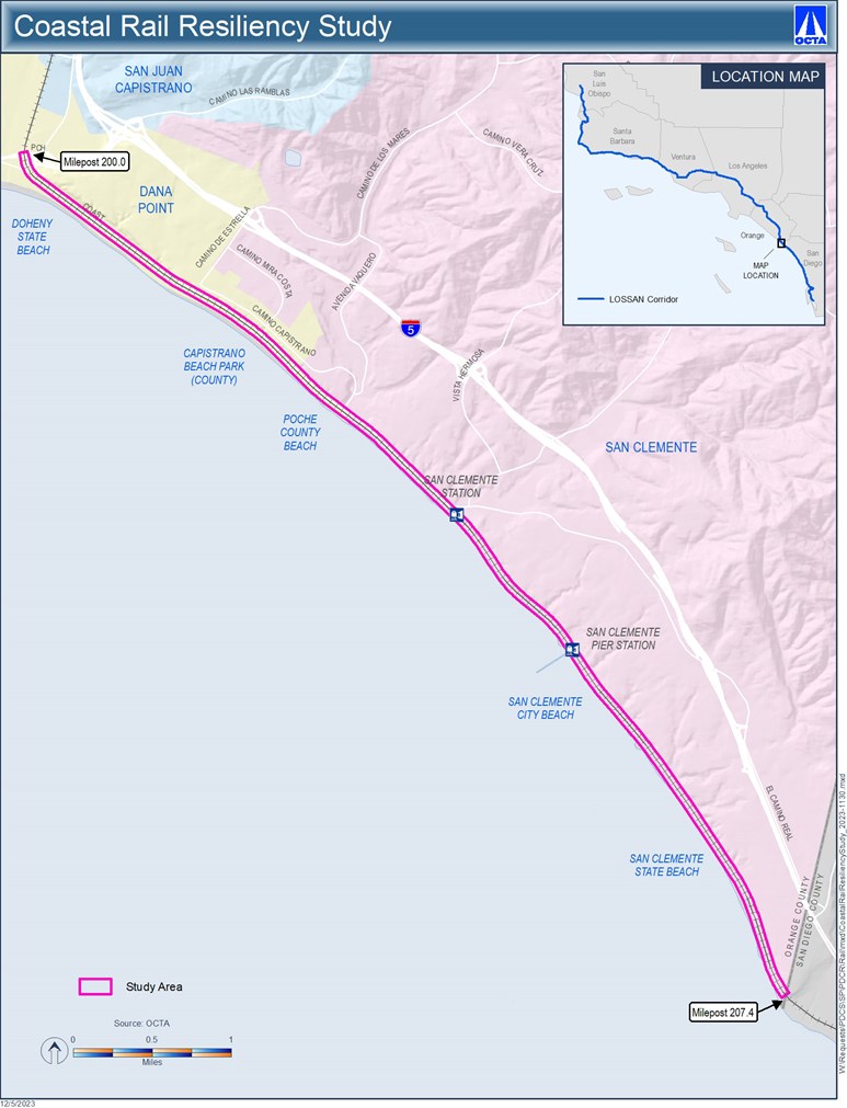 coastal rail study map