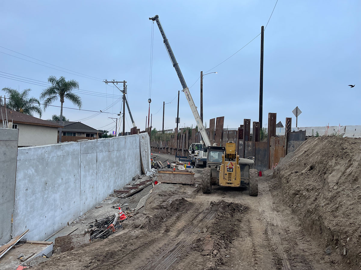 retaining wall construction