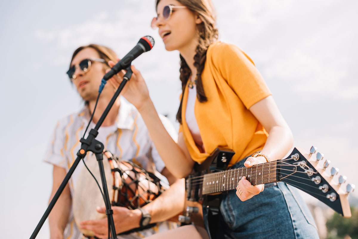 woman singing