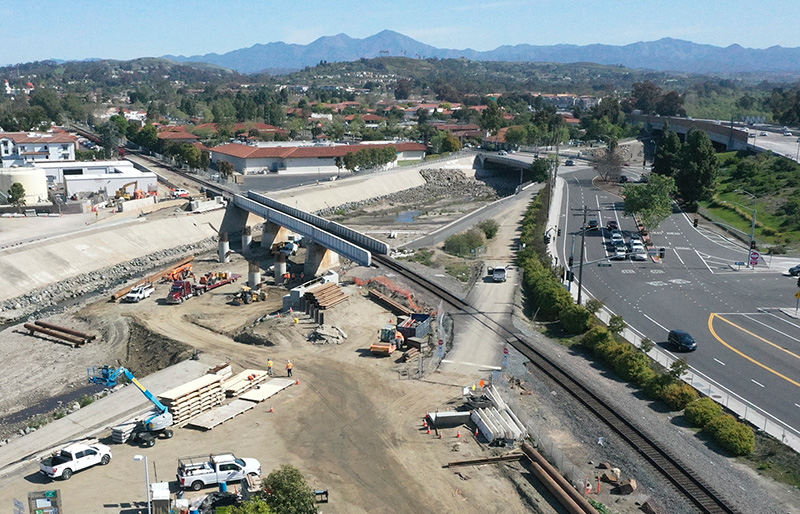 Construction activities in San Juan Creek