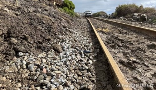 debris near tracks