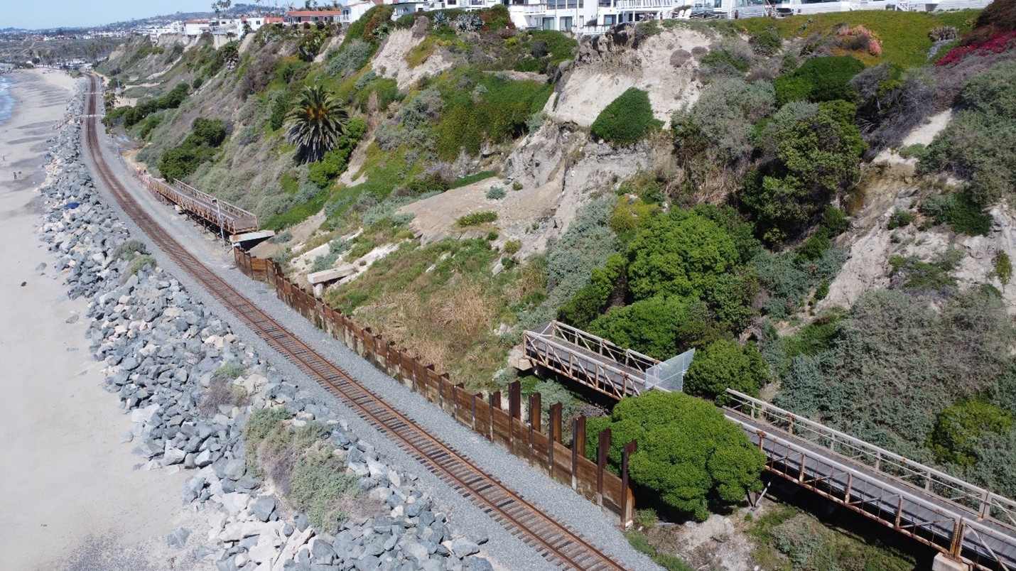 Recent Bluff Failures at MP 204.2 (Mariposa Pedestrian Bridge)