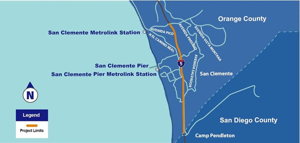 I-5 Freeway Improvement Project map