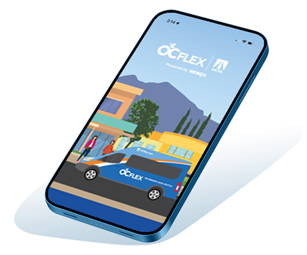 OC Flex App on phone