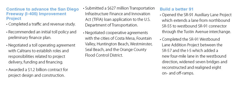 Sando Diego Freeways Project, Better 91 Project